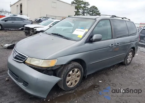 2002 Honda Odyssey Ex from USA, damaged, VIN 5FNRL18652B002733